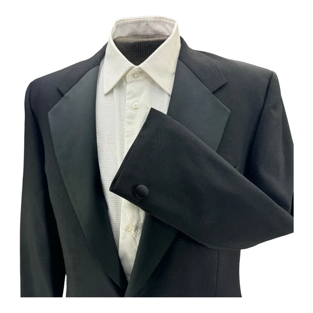 Jhane‎ Barnes Men's Single Button Ventless Wool Tuxedo Jacket Size 42R